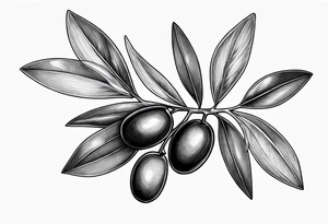 Olive branch with tattoo idea