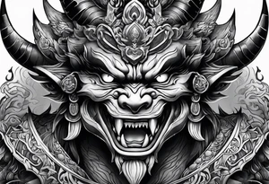 Japanese Demon tattoo idea