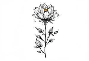 "She gave me a reason to live"  as the stem blooming into a flower tattoo idea
