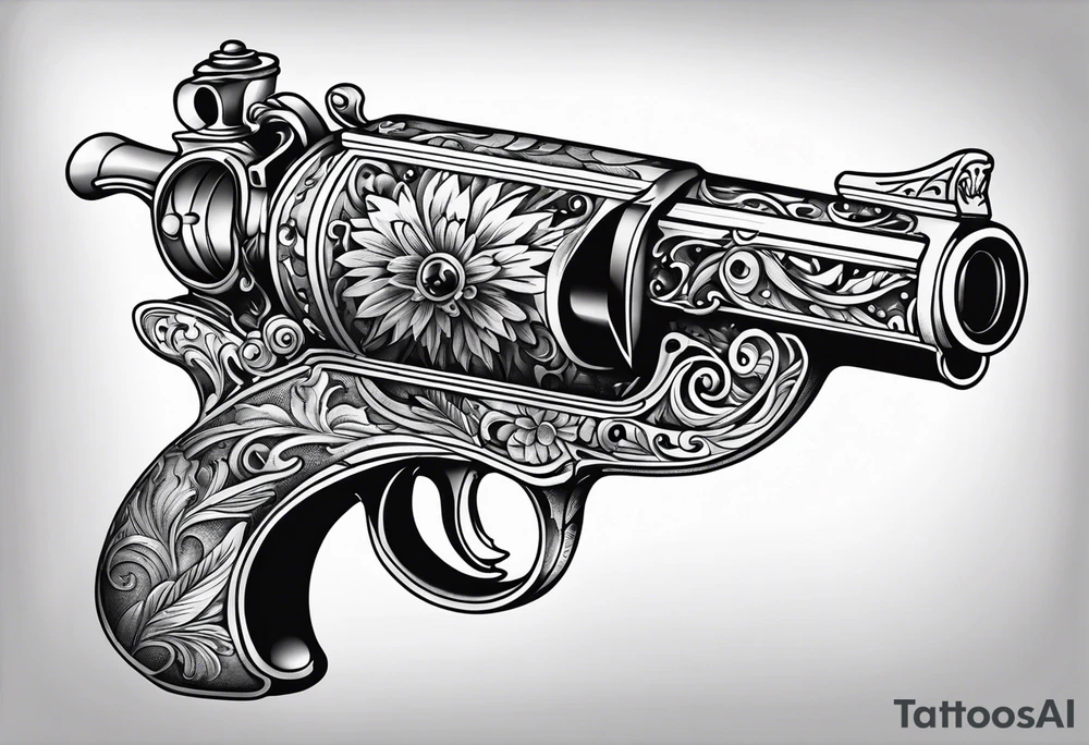 Flintlock pistol tattoo idea