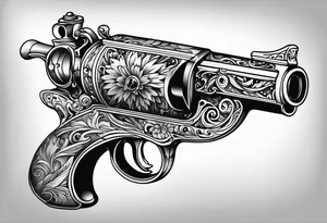 Flintlock pistol tattoo idea