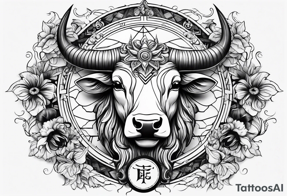 Gemini taurus zodiac symbols 
combined tattoo idea