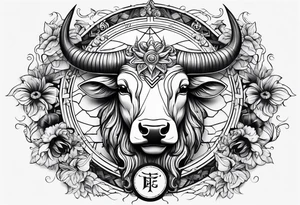 Gemini taurus zodiac symbols 
combined tattoo idea