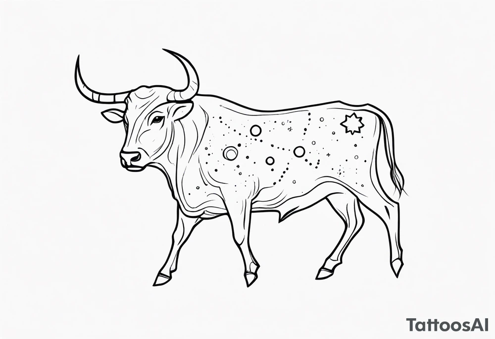 Stars taurus constellation tattoo idea