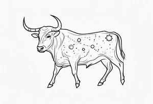 Stars taurus constellation tattoo idea