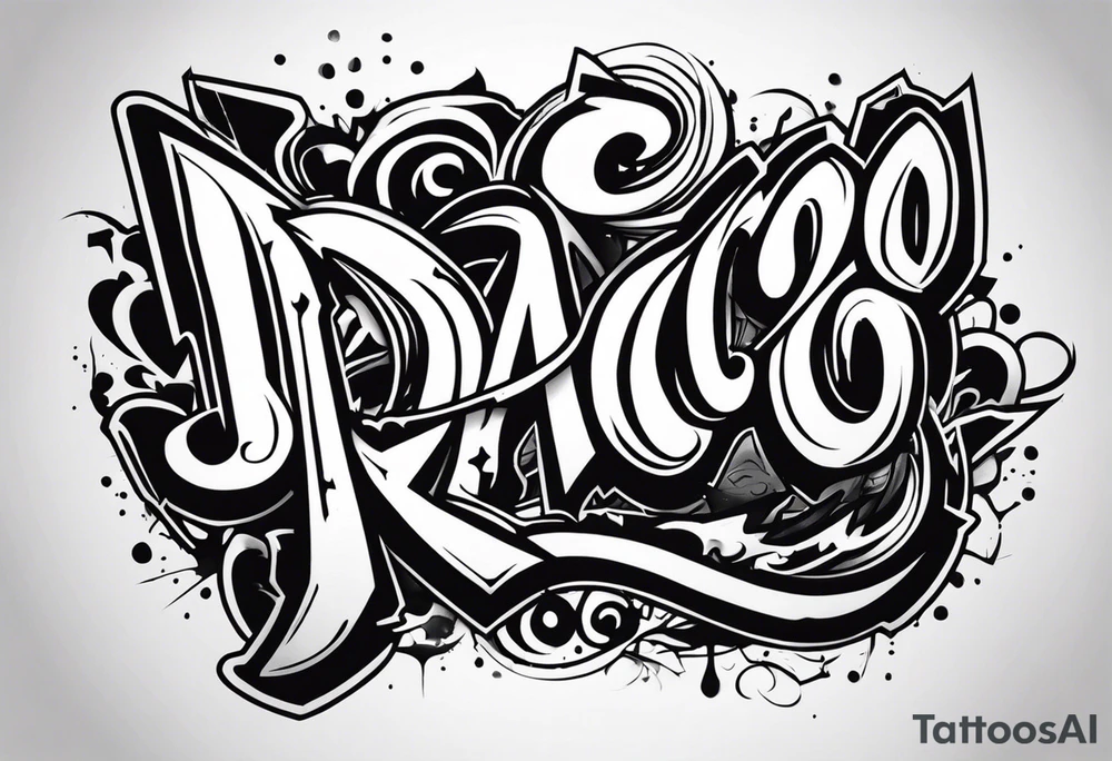 DRACO graffiti style tattoo idea