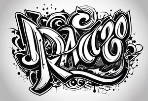 DRACO graffiti style tattoo idea