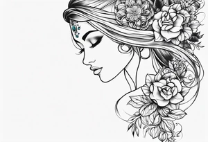 feminine ankle bracelet tattoo idea