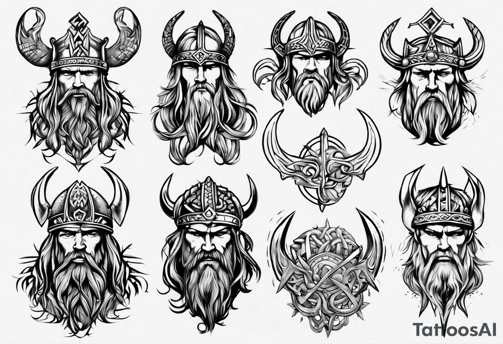 viking crown tattoo idea