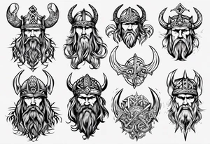 viking crown tattoo idea