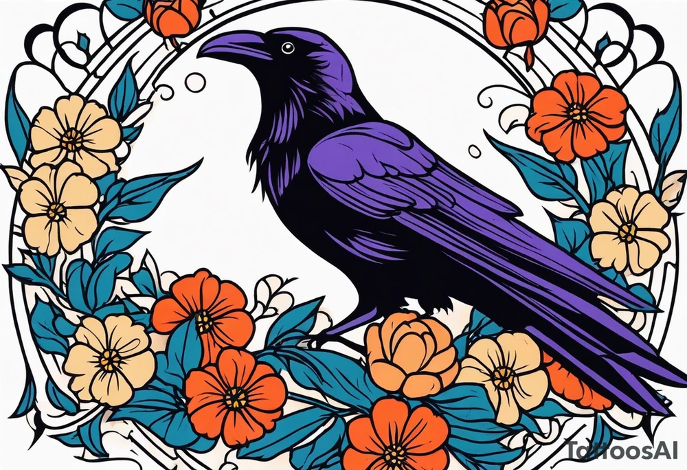 raven


old school vintage simple traditional design with vintage flowers surrounding
bold color simple tattoo idea