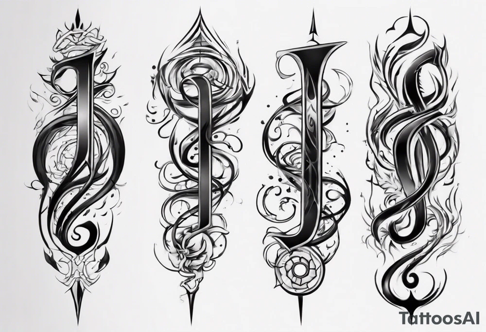 number 9 upside down and right side up connected in the middle. Tall and thin tattoo idea number 9 upside down and right side up connected in the middle. Tall and thin tattoo idea