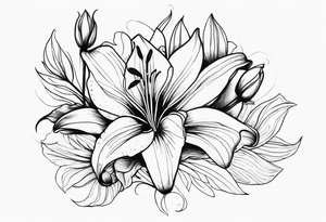 Québec lily flower tattoo idea