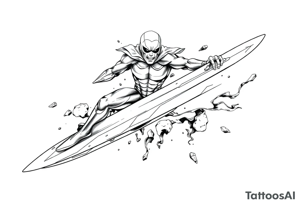 Silver Surfer comic accurate tattoo idea