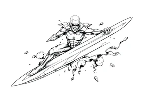 Silver Surfer comic accurate tattoo idea
