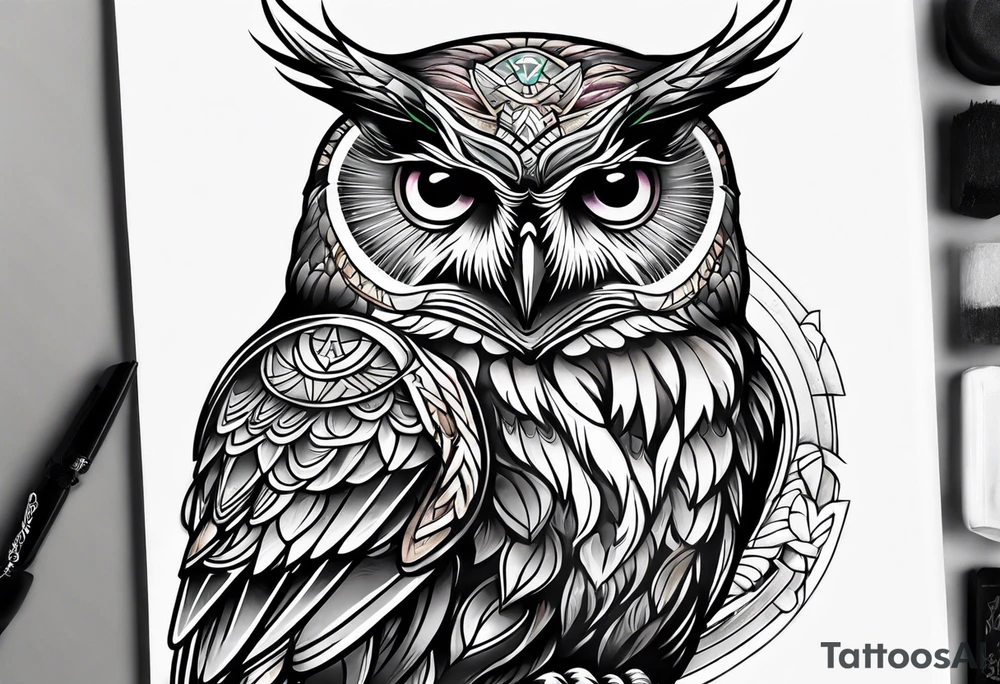 Owl Mage tattoo idea