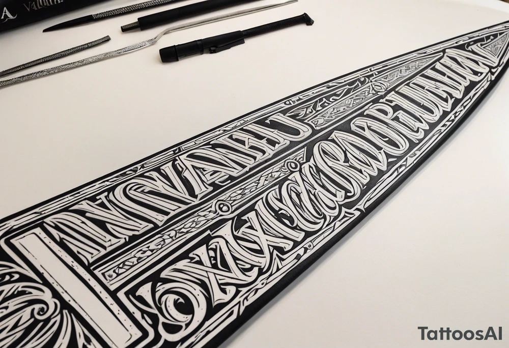 Valhalla
sword armour tattoo idea