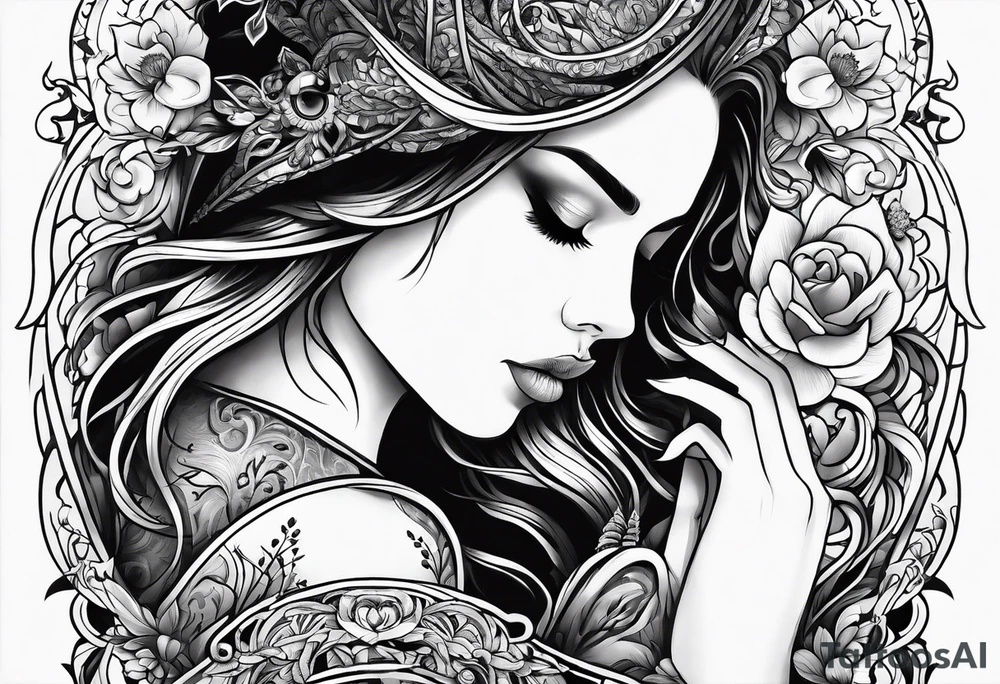 naive hope and brave death in love tattoo idea