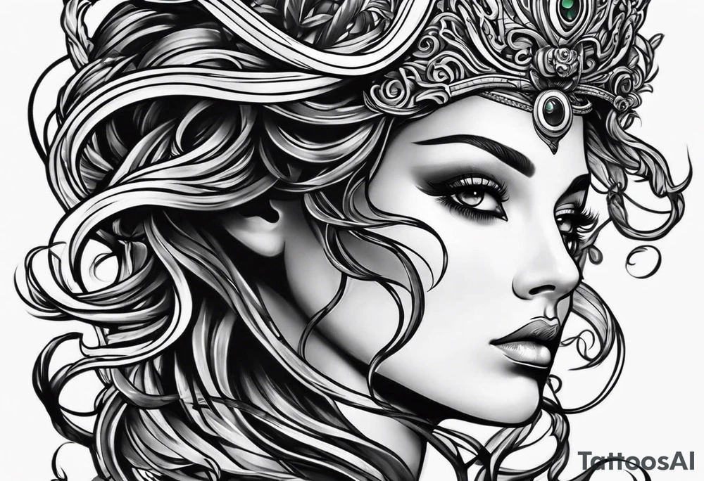 Medusa looking into you tattoo idea