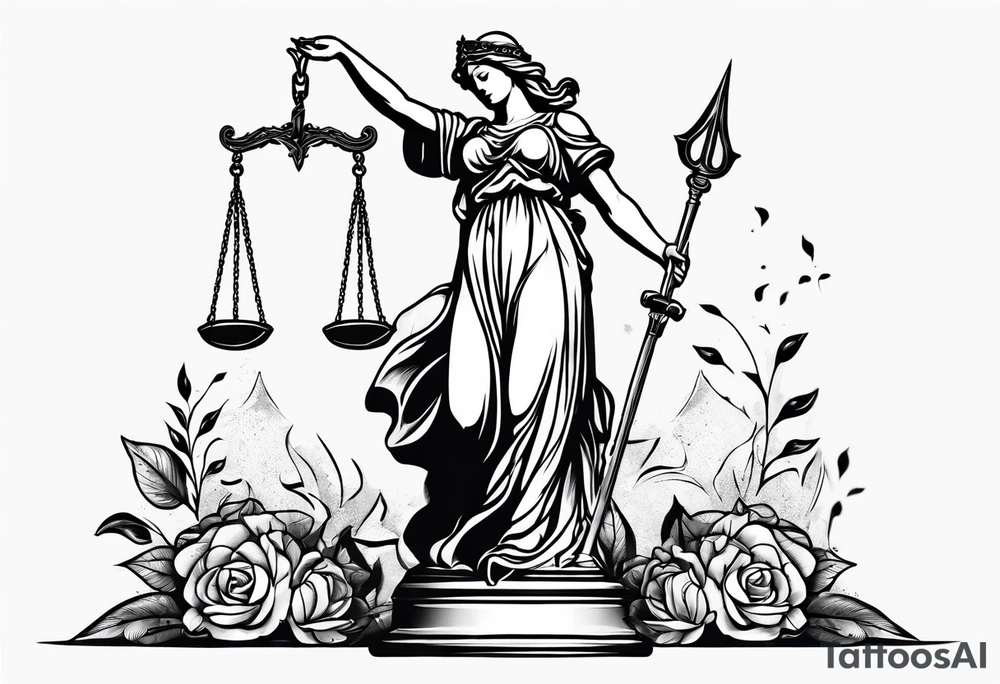 lady justice tattoo idea