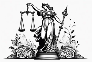 lady justice tattoo idea