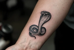 streetwear cobra 
snake seen from the up view tattoo idea