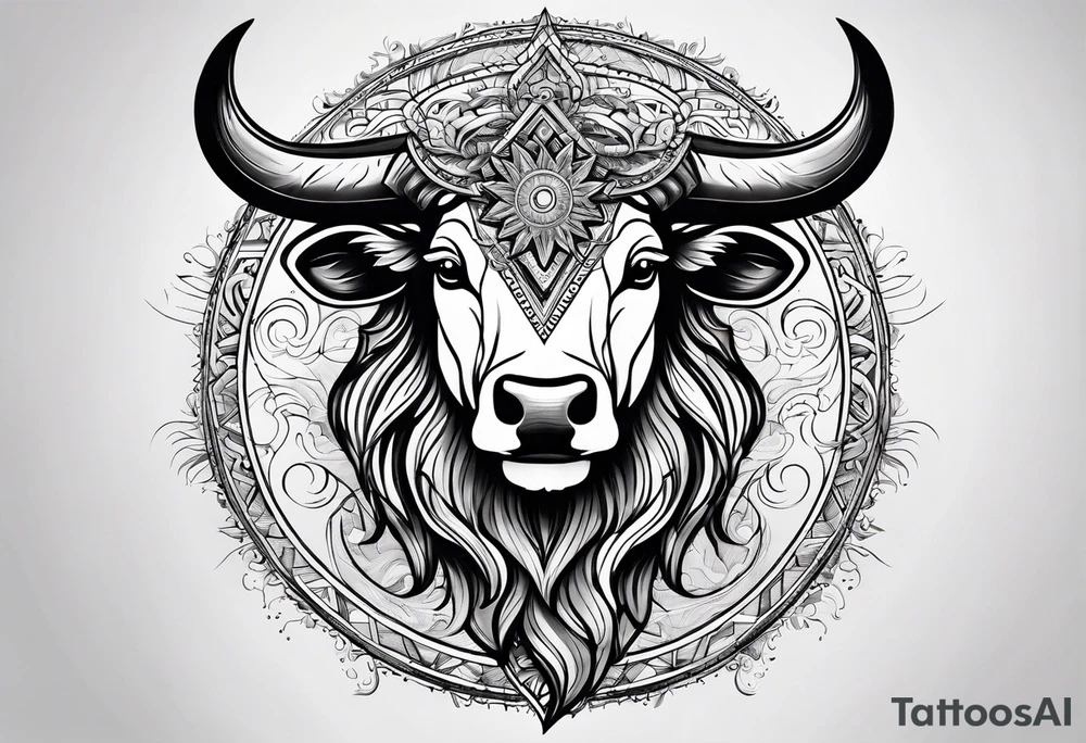 Taurus sun tattoo idea