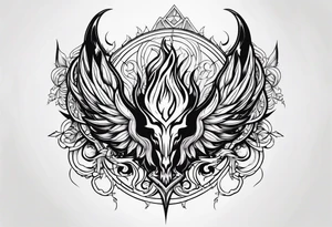 Flames, the symbol of Lucifer tattoo idea