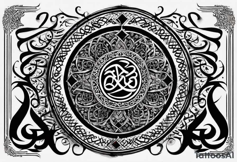 arabic calligraphy of the translation, what doesnt kill you makes you stronger - Just writing tattoo idea