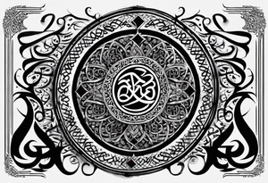 arabic calligraphy of the translation, what doesnt kill you makes you stronger - Just writing tattoo idea