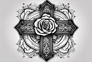 Cross that in the middle of it says “know your worth as well” and under it I would like my dads birthday the 30th of August 1966 and under that a rose and i would like it on my forearm tattoo idea
