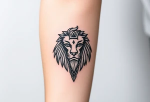 Lion in Egyptian theme tattoo idea