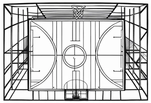 basketball court tattoo idea