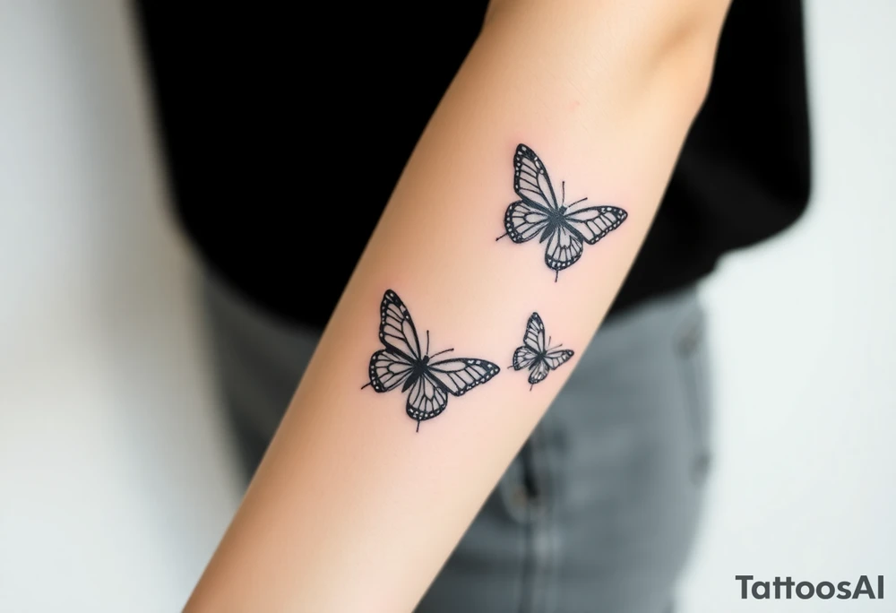 Butterfly family tattoo idea