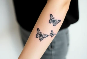 Butterfly family tattoo idea