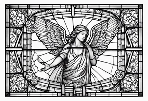 stained glass angel tattoo idea