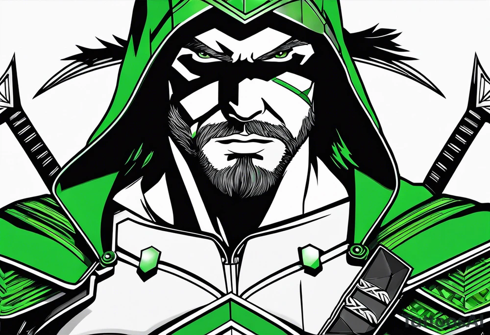 Green arrow tv show artwork tattoo idea