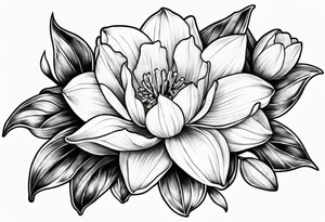 Daffodil and water Lilly tattoo idea