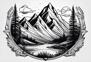 Mountainous tattoo idea