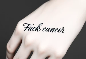 Fuck cancer In cursive tattoo idea