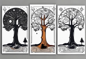 Tree with Star wars and a tardis tattoo idea