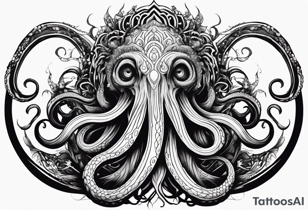 a tentacle shadow monster tattoo idea