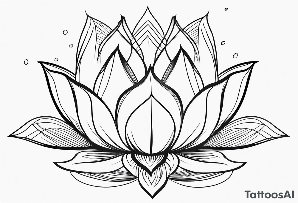 Treble key scale of justice and lotus flower tattoo idea