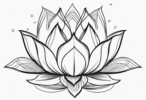 Treble key scale of justice and lotus flower tattoo idea