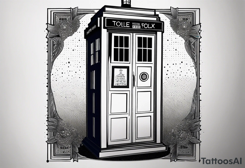 Tardis in a square tattoo idea