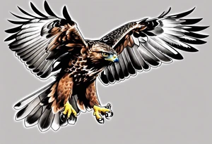 hawk landing tattoo idea