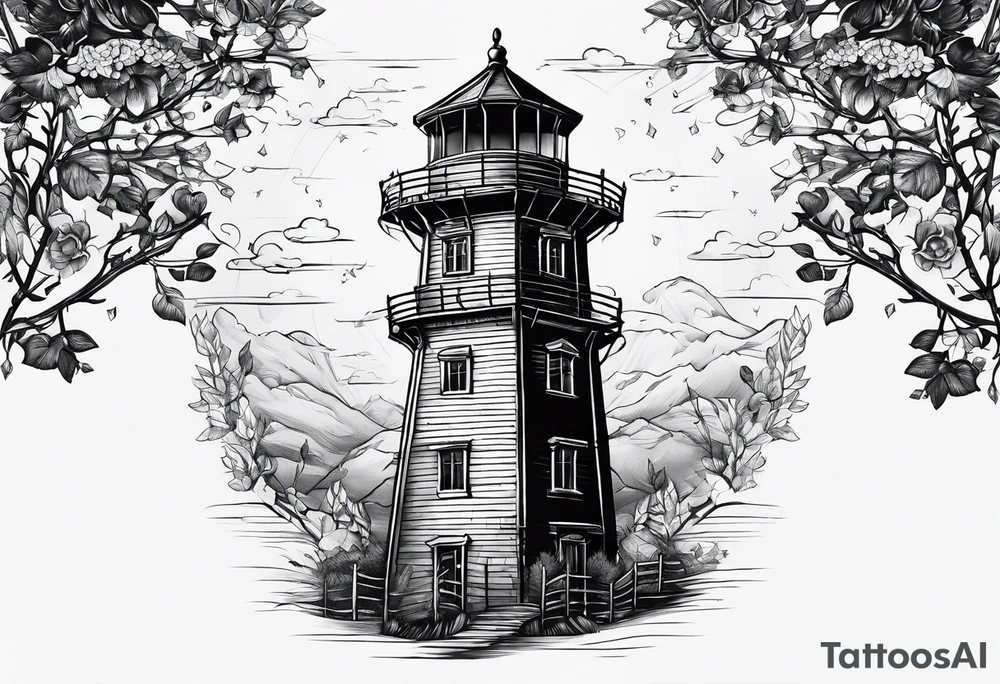 Prison observation tower tattoo idea