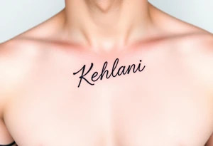 kehlani in cursive tattoo idea