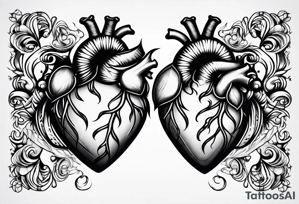inner arm hearts tattoo idea