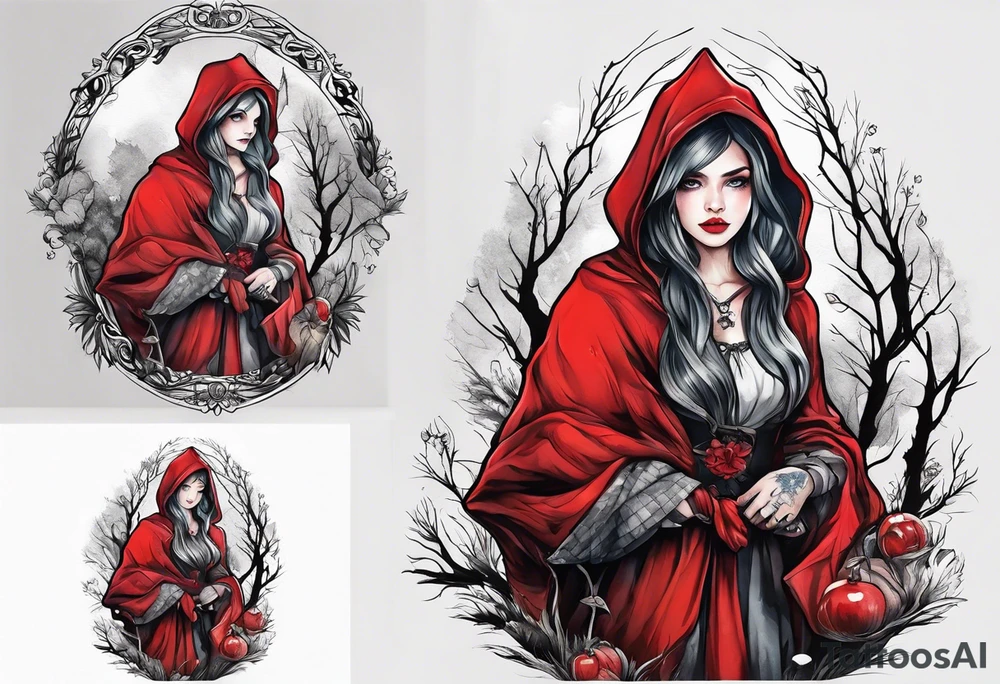 male version of little red riding hood tattoo idea